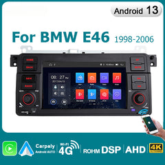 BMW E46 M3 318/320/325/330/335 Land Rover 75 1996-2007 Android 13 Car Radio 7'' Screen Android Auto Carplay