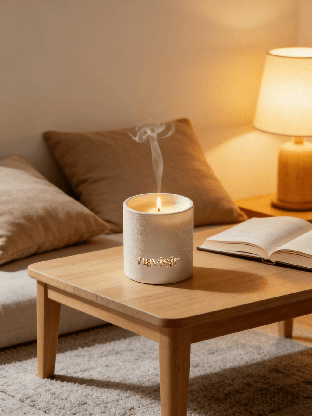 Navisir Minimalist Matte White Scented Candle