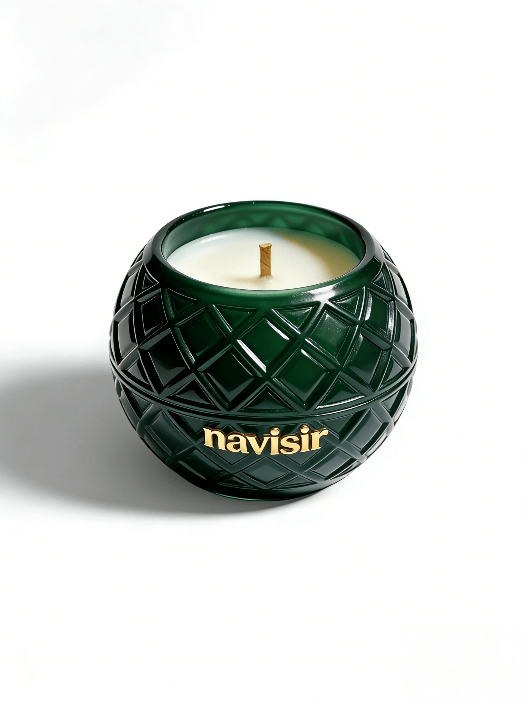 Navisir Emerald Geo-Carved Scented Candle