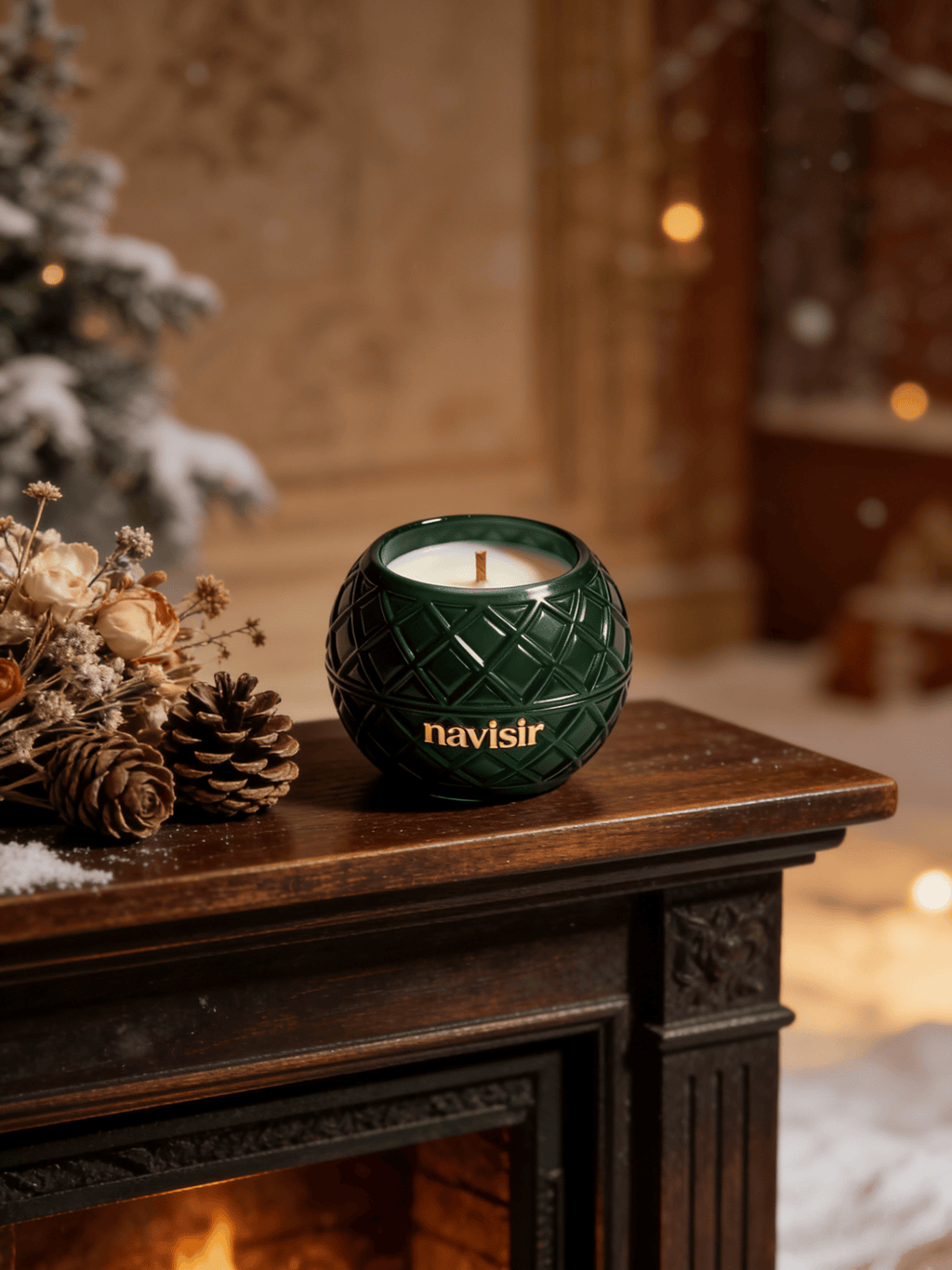 Navisir Emerald Geo-Carved Scented Candle