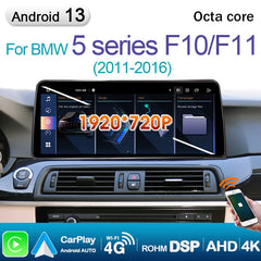 BMW 5 Series 2011-2016 F10 F11 F07 520i 525i 528i Car Radio Android13 Car Audio 12.3'' Screen Android Auto Carplay