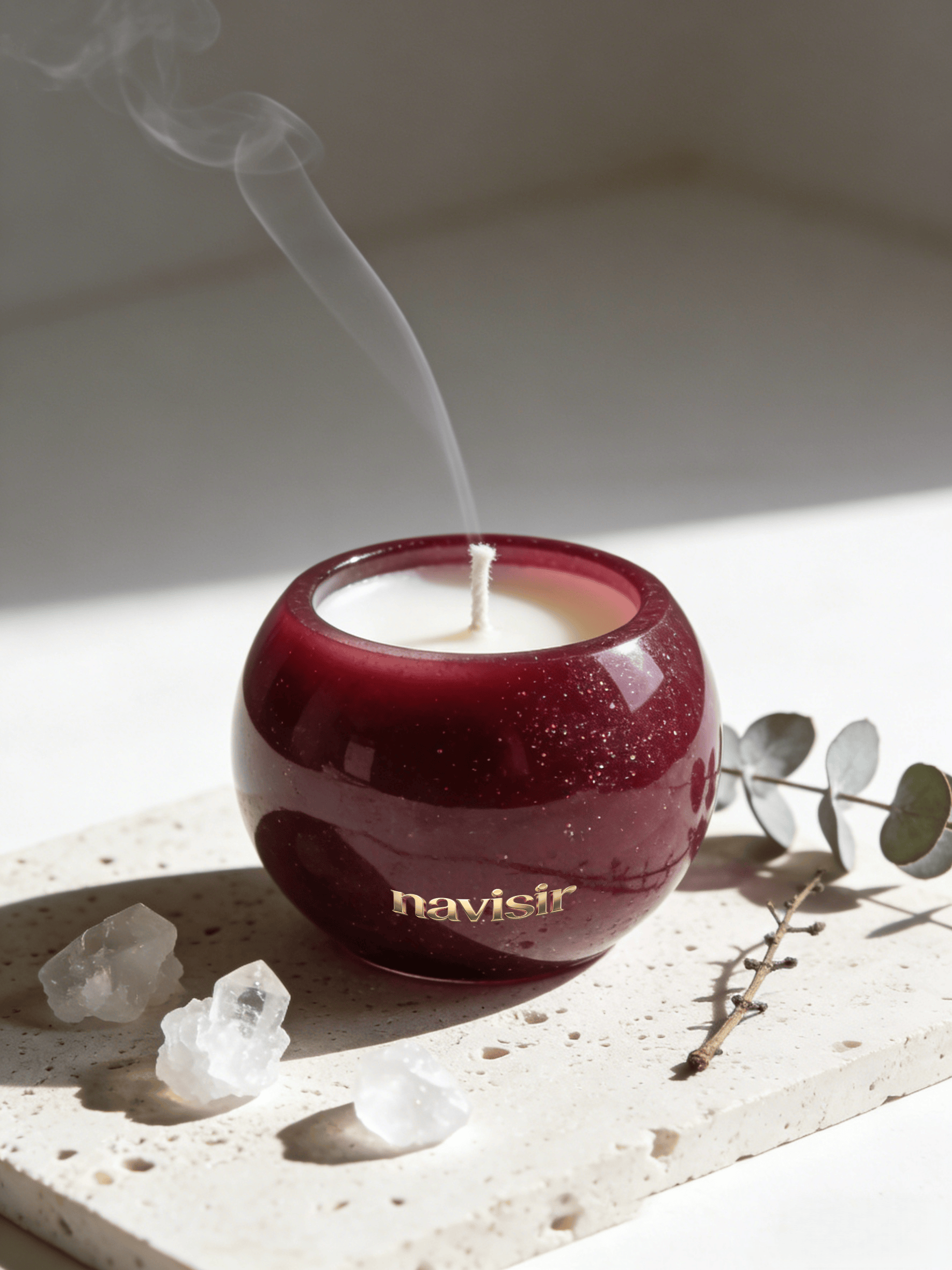 Navisir Burgundy Sparkle Scented Candle