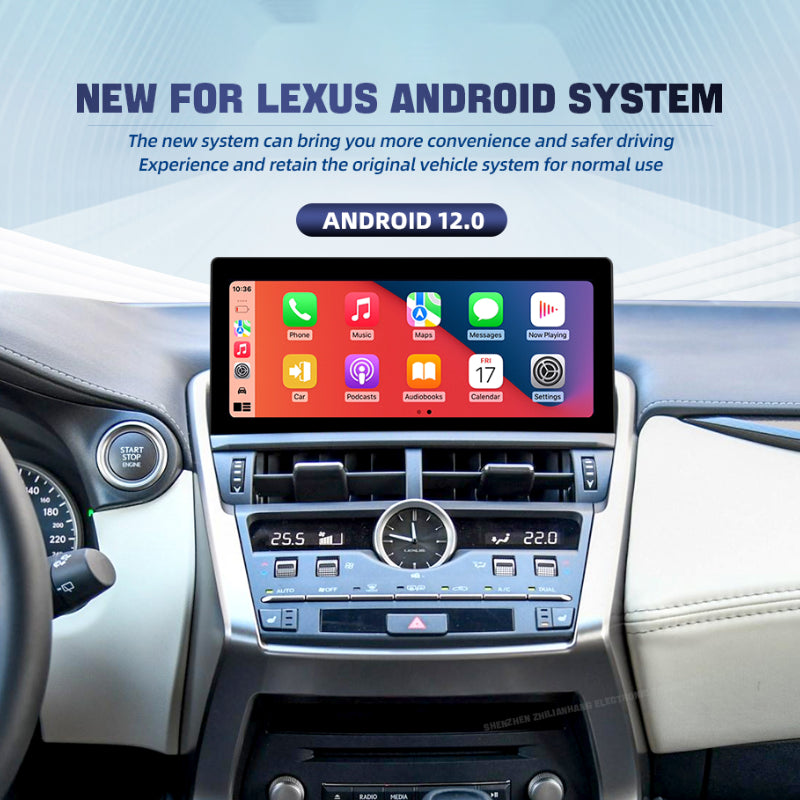 10.25'' Lexus NX 200T 300h 2014 -2021 Android 13 Touch Screen Navigation Multimedia Player With Carplay Android Auto