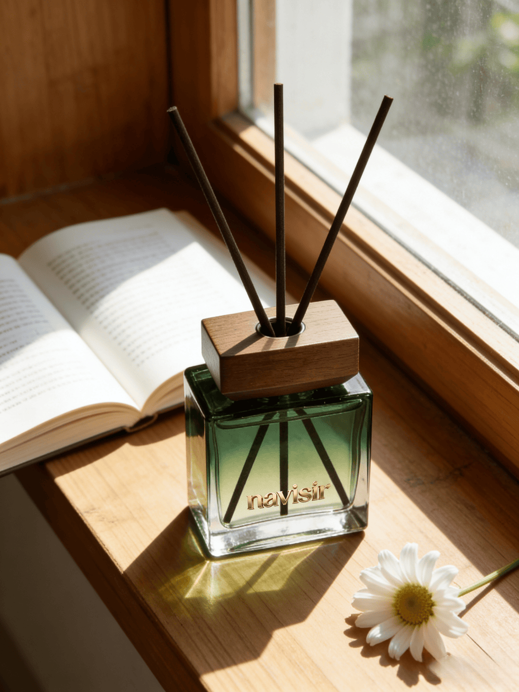 Navisir Luxury Emerald Glass Reed Diffuser