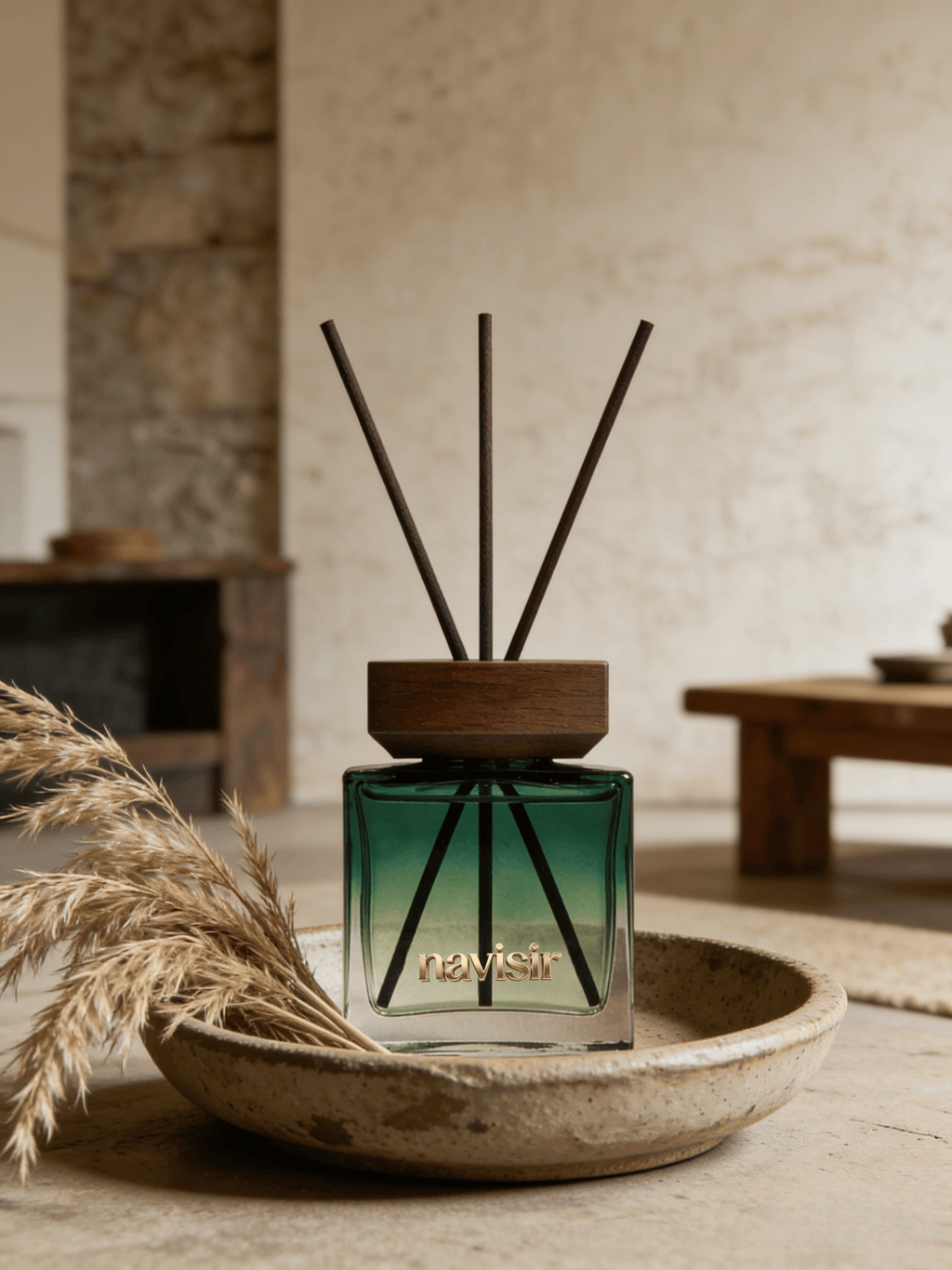 Navisir Luxury Emerald Glass Reed Diffuser