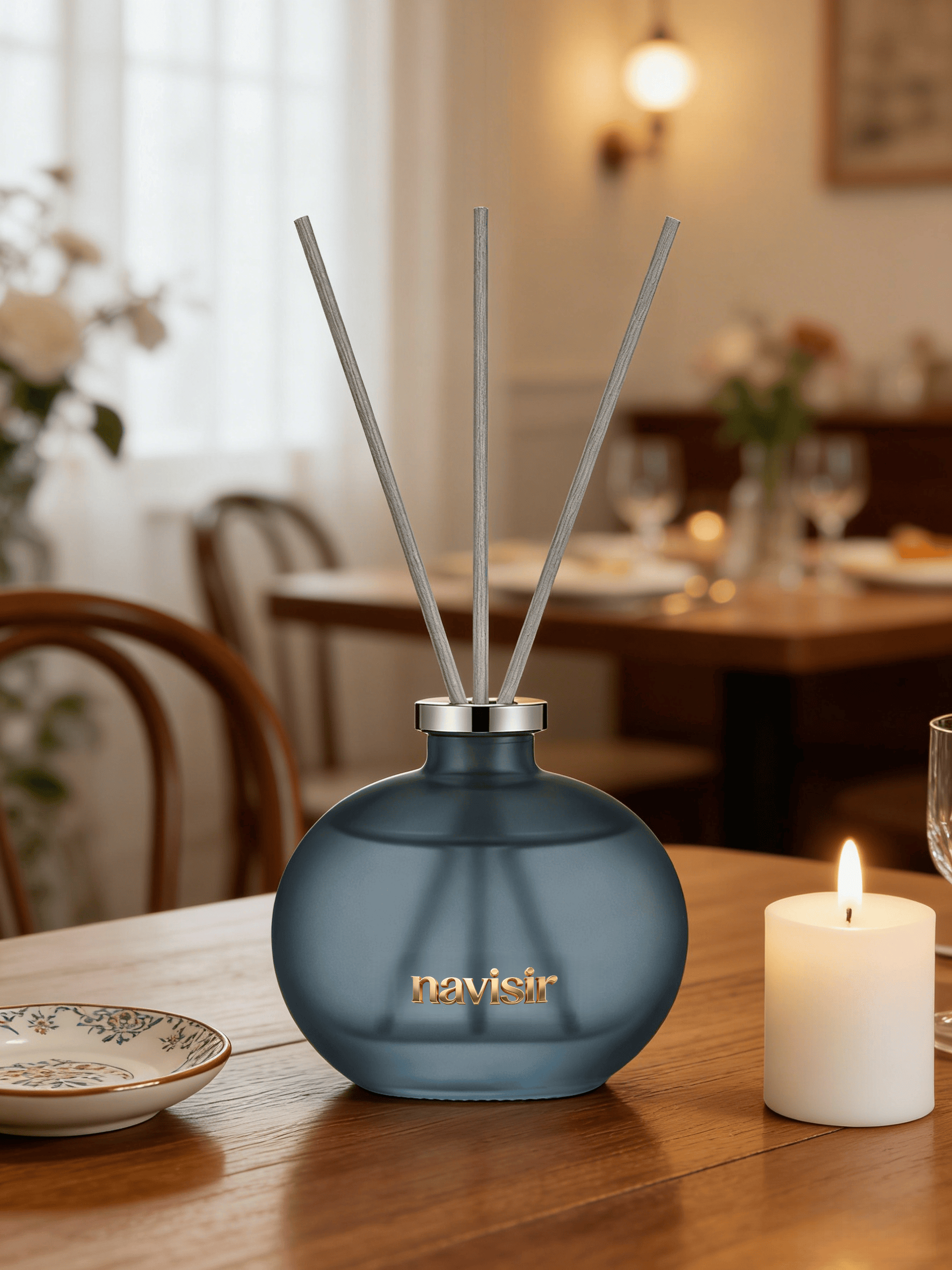 Navisir Misty Blue Frosted Reed Diffuser