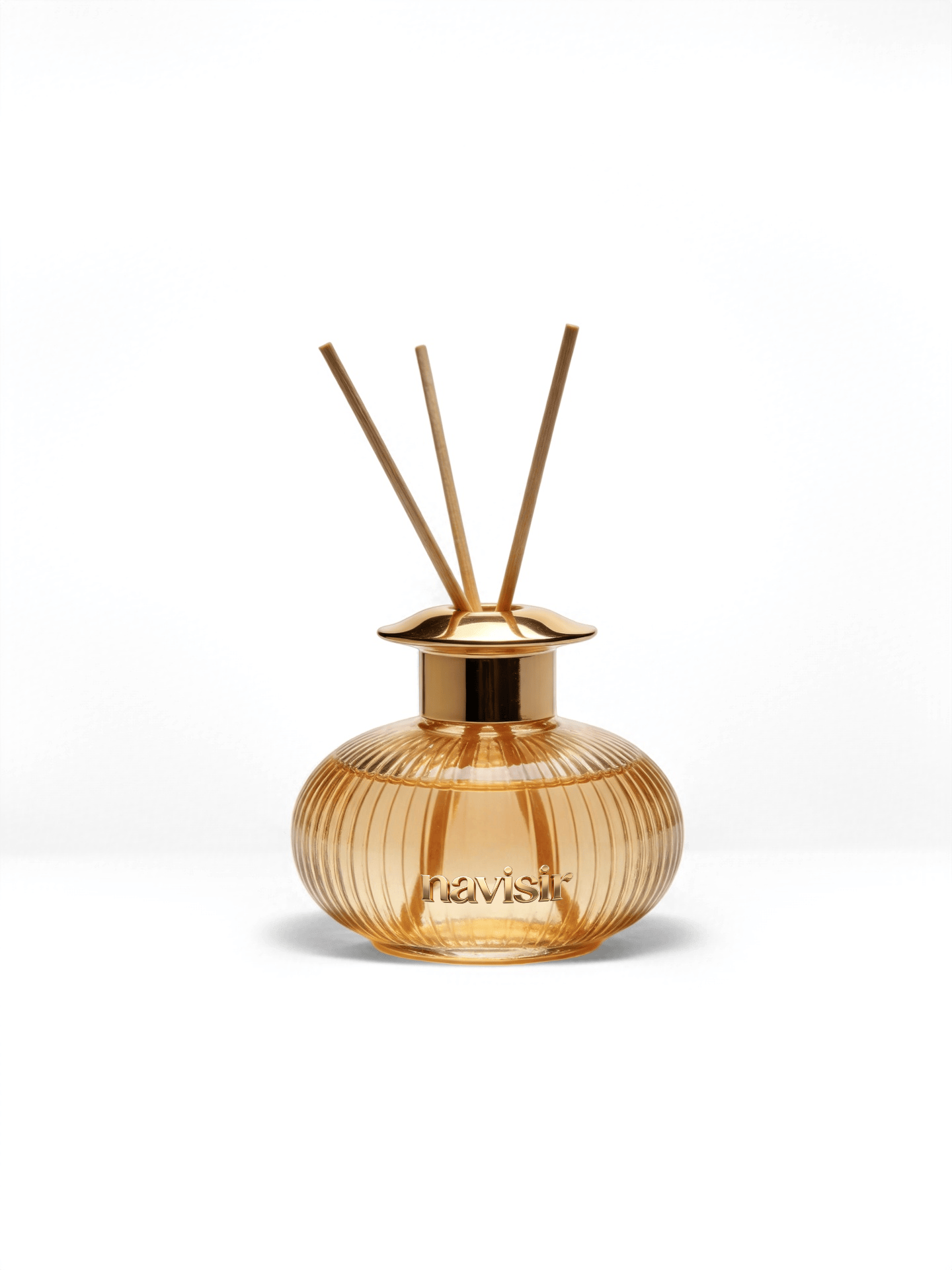 Navisir Amber Ribbed Glass Reed Diffuser