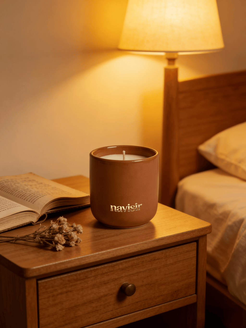 Navisir Terracotta Eggshell Ceramic Scented Candle