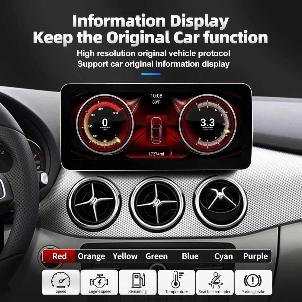 12.3 " Car Radio for Mercedes A CLA GLA W176 C117 X156 2011-2018  Android 12 Car Multimedia Player