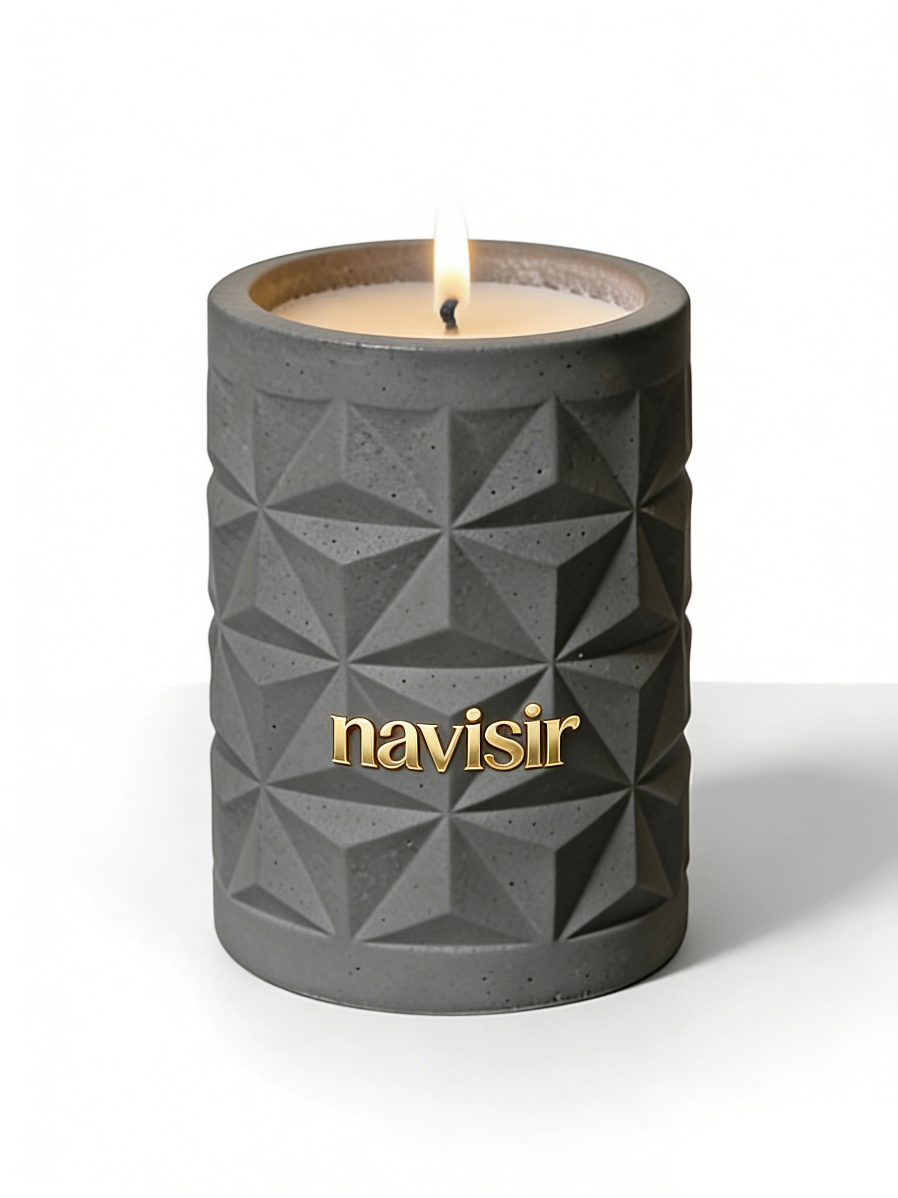 Navisir Concrete-Look 3D Relief Scented Candle