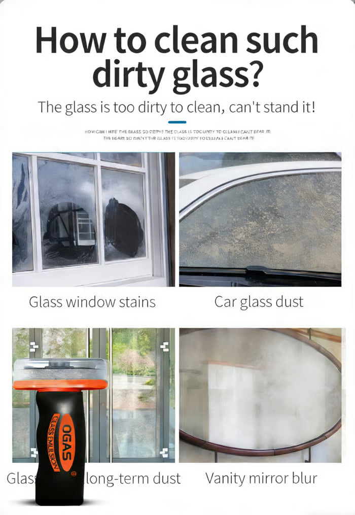 🚗🧼 Multi‑Surface Oil Film Cleaning Brush for Auto & Household Glass – Glass Cleaning Board