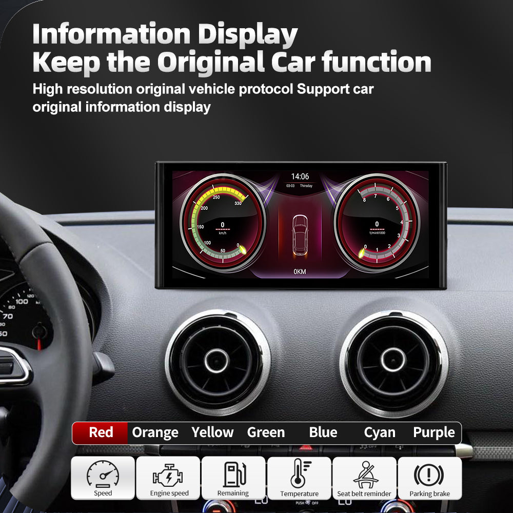 Audi A3 2012-2018 Android 13 Multimedia Player Navigation GPS Apple Carplay