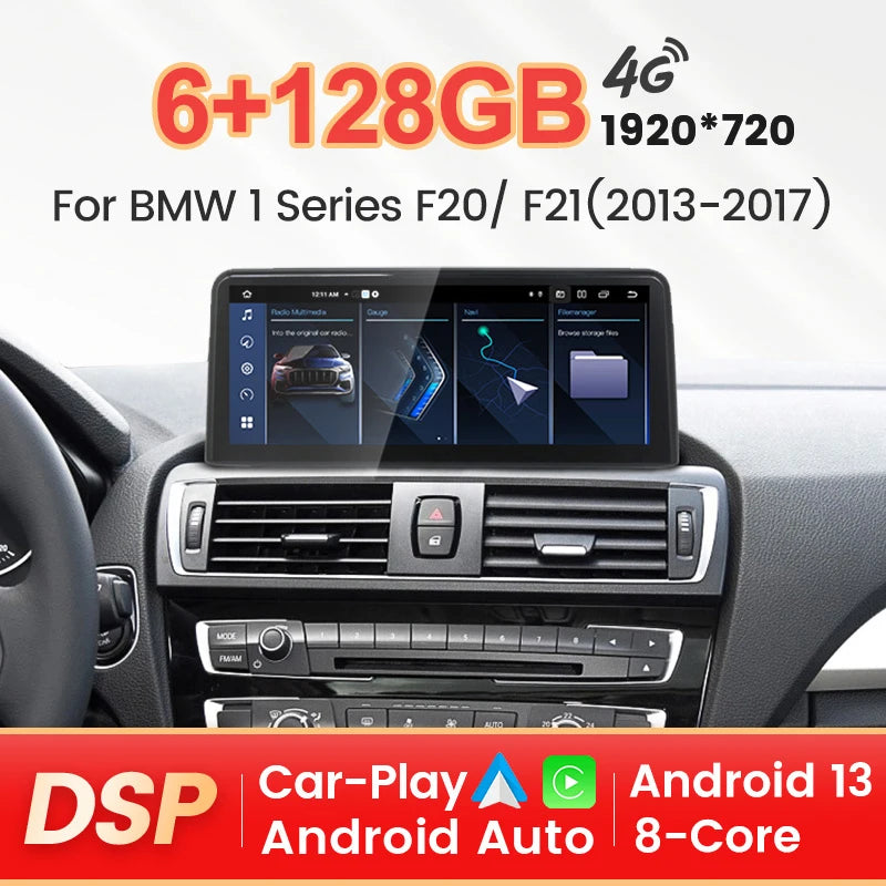 BMW 1 Series F20 F21 F22 F23 2013-2017 Car Radio Android 13 Car Audio 12.5'' Screen Android Auto Carplay