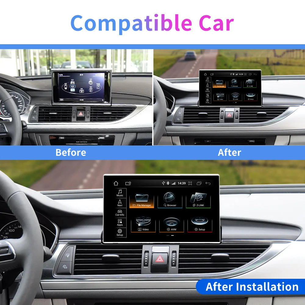 9 inch Audi A6 A7 2012-2018 Android 12 Multimedia Player Navigation GPS Apple Carplay