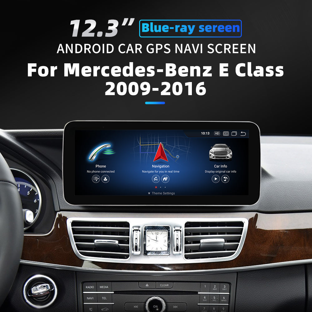 Mercedes Benz E Class W212 C207 CLS Class W218 2009-2016 12.3 Android Car GPS Touch Screen GPS Navi Carplay 1920*720 DSP Audio